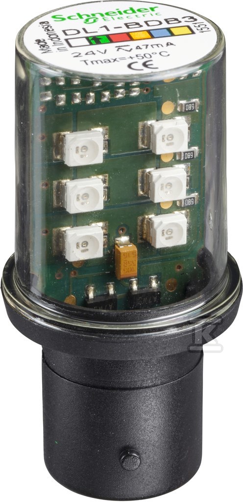 Zelená LED BA 15d 24V - DL1BDB3