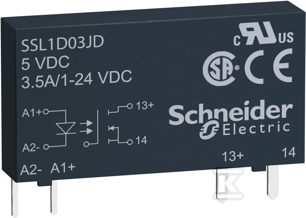 Твердотільне реле SSR 24VDC 3.5A 24VDC - SSL1D03BD