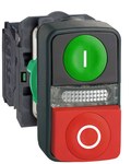Zweifarbiger LED-Taster grün/rot 240V Harmony XB5