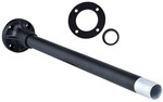 Black aluminum support tube with base