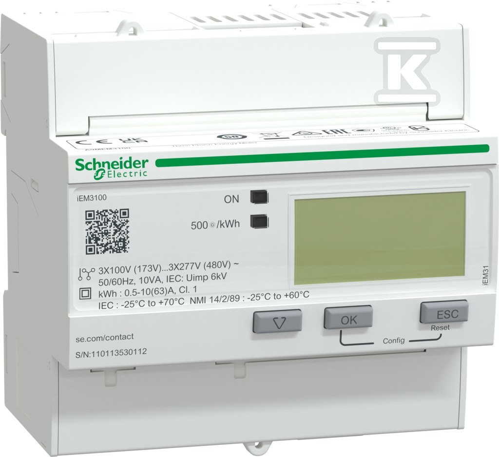Licznik energii trójfazowy 63A kl 1 - A9MEM3100