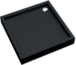 Brodzik akrylowy "Medium" zintegrowany z podbudową Stabilsound Plus oraz przeciągniętym panelem Black Stone 80x80x16 cm kwadratowy