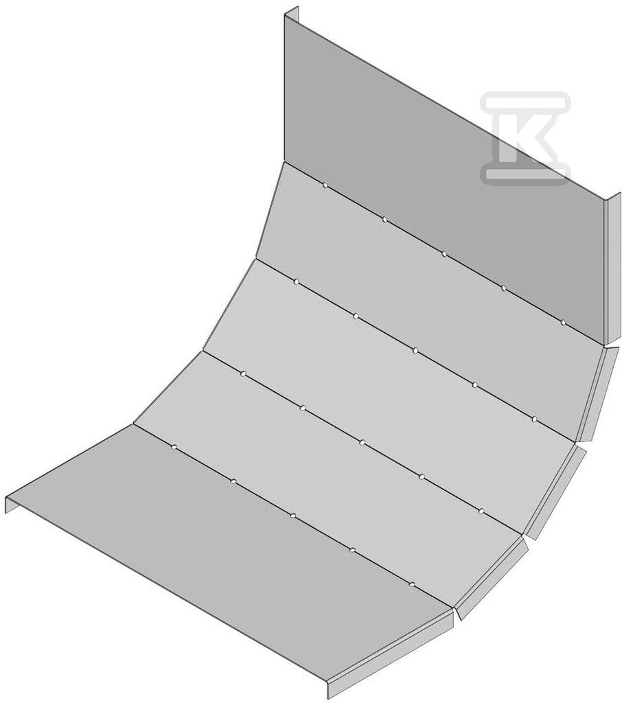 90° rising bend cover VSO 90X75 S - VSO 90X75_S