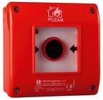 Manual call point (fire protection), surface mounted version, switching on after breaking the glass 1 NO line (1NO), 1 break line (1NC) with a hammer