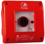 Кнопка пожежна ручна OP1 прихований монтаж 1 розрив + LED сигналізаційний 24VDC OP1-W02-B\01-24