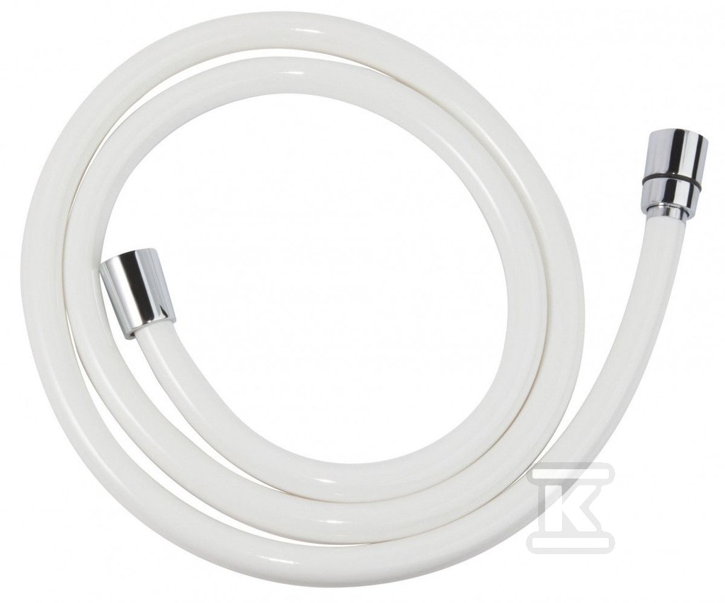 Shower hose 150 cm, PVC, white - W42