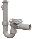 Staufix Siphon DN50 check valve with siphon