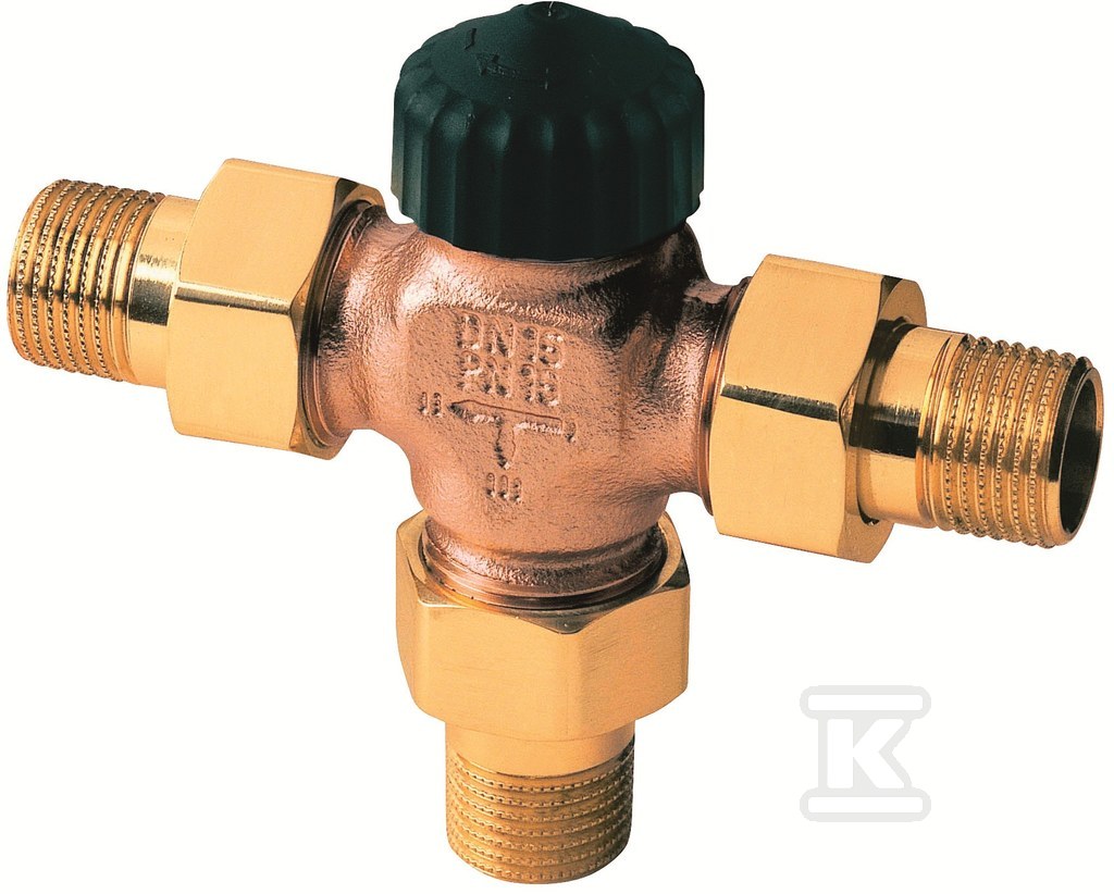 DN15 three-way diverter valve bronze - 4160-02.000