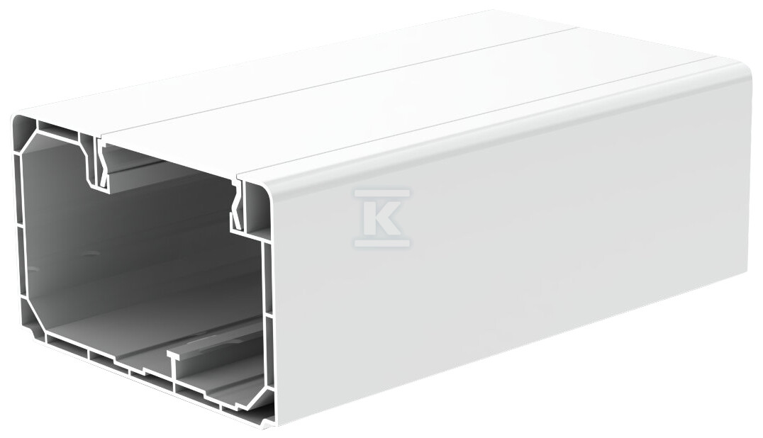 Weißer PVC-Kabelkanal PK 90x55D Länge 2 - PK 90X55 D_HD