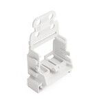 Адаптер для монтажу з розвантаженням проводів, для з'єднувачів 10-провідних, серія 221, 4 mm², на DIN-рейку TS 35, білий