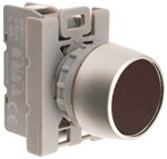 Кнопка прихована чорна 1 розрив, кільце нікельоване SP22-KCZ-01.