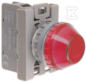 Сигнальна лампа червона 24 V LED BA9S - SP22-LC-24-LED\.