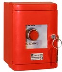 Кнопка безпеки червона в корпусі 1 розв. нікельоване кільце з молоточком SP22-B-01/OBC/B\m