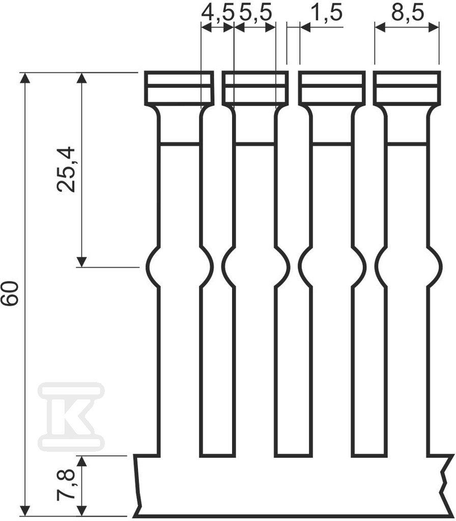 Canal pieptene RK 100x60 LD - RK 100X60_LD