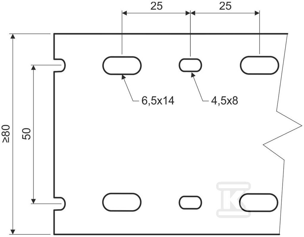 Canal pieptene RK 80x60 LD - RK 80X60_LD