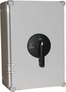 6-pole isolating switch 160 A in ABS housing with Black/Green handle On ...