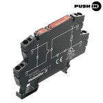 Przekaźnik półprzewodnikowy, 230 V AC +10 % / -20 %, warystor, 5...48 V DC, 0,1 A, PUSH IN, TOP 230VAC/48VDC 0,1A