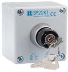 Касета комплектна 1-отворова з кнопкою SAV 1 прохідний M20 SP22K1\07-1