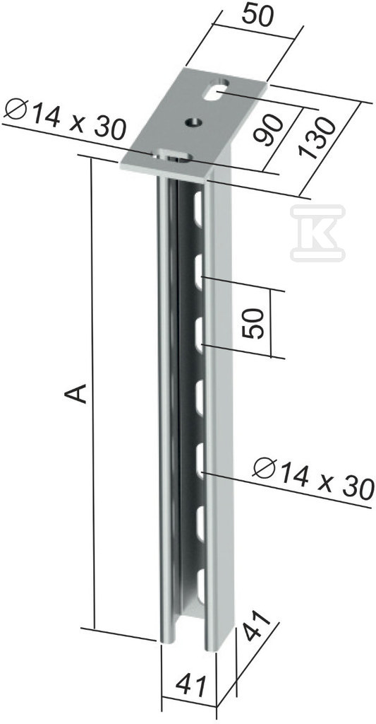 Mennyezeti tartóelem közepes SPS 500 F - SPS 500_F