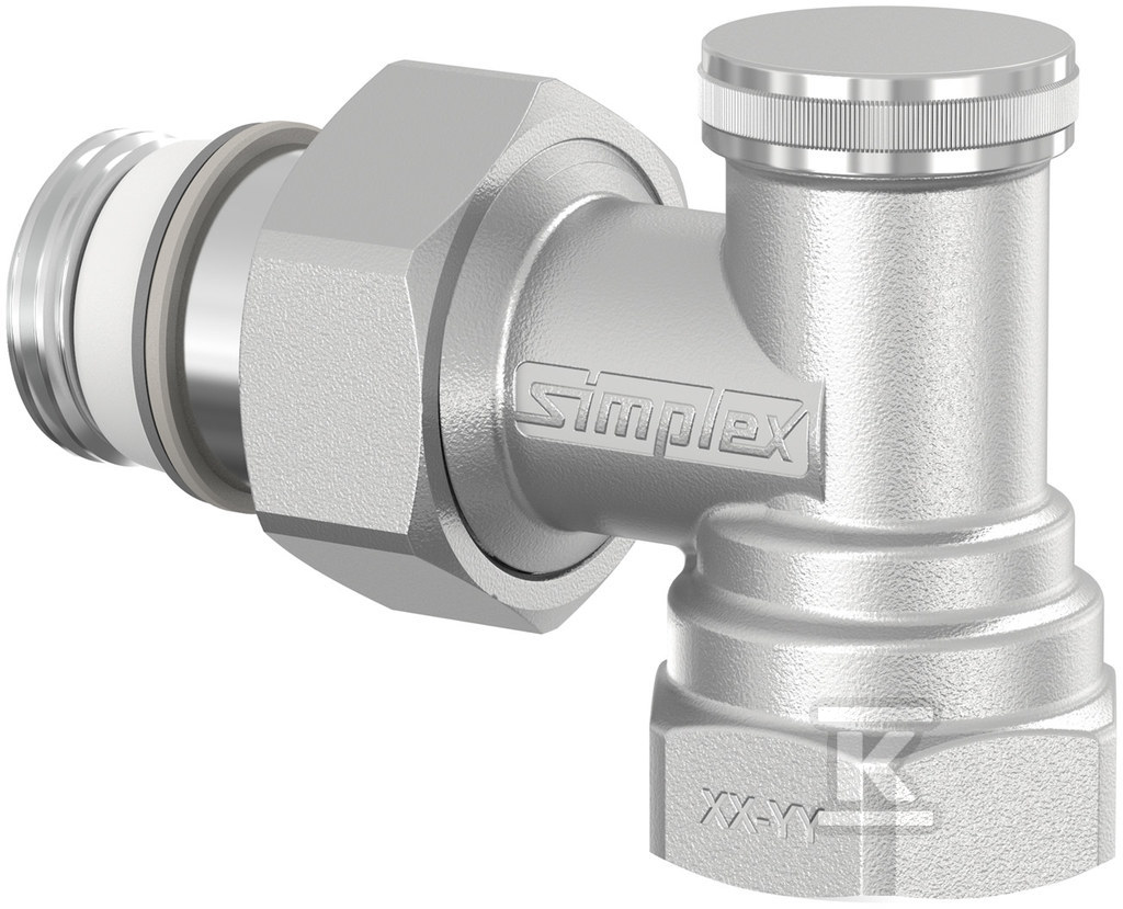 Angle return valve 1/2"x1/2" with half - M1230041