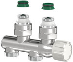 VarioCon Design universal two-pipe connection - for radiators with connection GW 1/2" or GZ 3/4”, chrome, integrated thermostatic valve M30x1.5 with pre-setting. /1set/