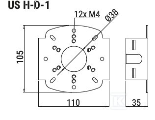 Uchwyt słupowy US H-D-1 - 205