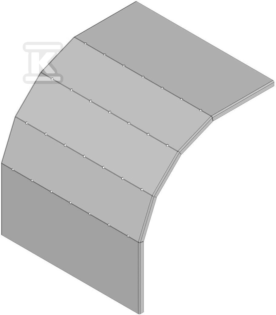 Abdeckhaube für Fallbogen 90° VKO - VKO 90X60X500_S