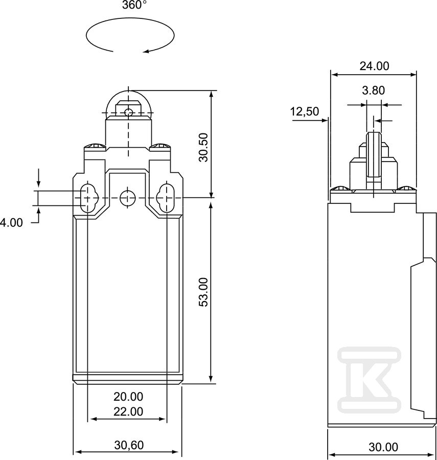 Limit switch (plastic) pusher with - LK\212