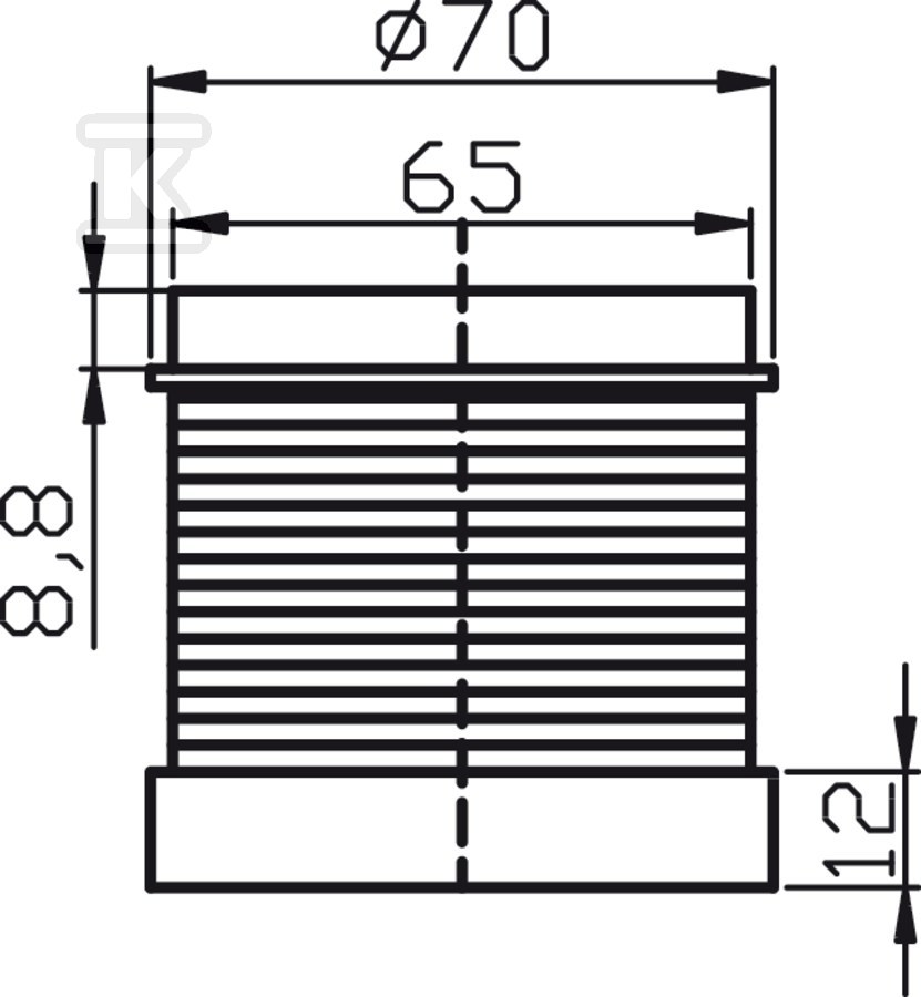 Signálna veža 70 mm LED modul žltý 230 - LT70\230-LM-Y